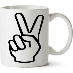 Peace Hand Drawing Baskılı Kupa