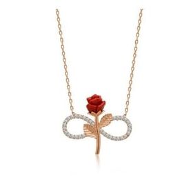 Peanelife ​925 Ayar Rose Sonsuz Gül Kadın Gümüş Kolye