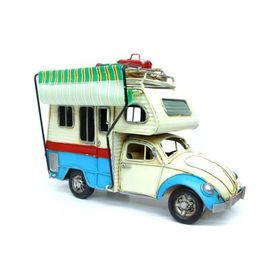 Peanelife Dekoratif Metal Karavan Çerçeveli ,Kumbaralı Tenteli Çok Renkli Biblo