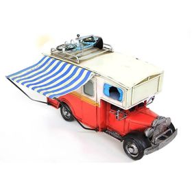 Peanelife Dekoratif Metal Karavan Tenteli Vintage Ev Ofis Hediyelik Çok Renkli Biblo