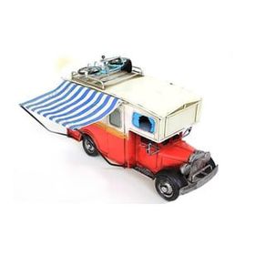 Peanelife Dekoratif Metal Karavan Tenteli Vintage Ev Ofis Hediyelik Çok Renkli Biblo