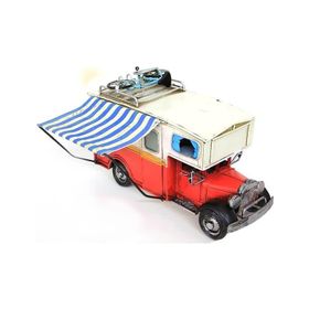 Peanelife Dekoratif Metal Karavan Tenteli Vintage Ev Ofis Hediyelik Çok Renkli Biblo