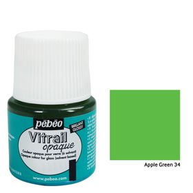 Pebeo 05034 Vitrail Apple Green 45 ml Cam Boyası