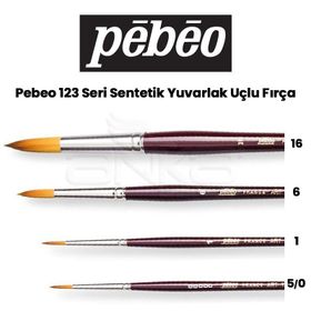 Pebeo 123 Seri Sentetik Yuvarlak Uçlu Fırça
