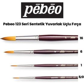Pebeo 123 Seri Sentetik Yuvarlak Uçlu Fırça