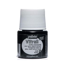 Pebeo 15 Siyah 45 ml Vitrail Şeffaf Cam Boyası