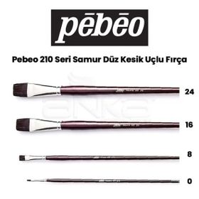 Pebeo 210 Seri Samur Düz Kesik Uçlu Fırça