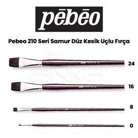 Pebeo 210 Seri Samur Düz Kesik Uçlu Fırça