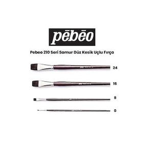 Pebeo 210 Seri Samur Düz Kesik Uçlu Fırça