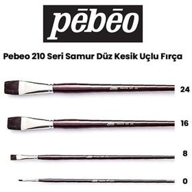 Pebeo 210 Seri Samur Düz Kesik Uçlu Fırça