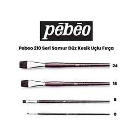 Pebeo 210 Seri Samur Düz Kesik Uçlu Fırça