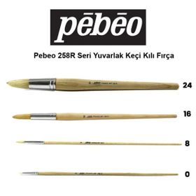 Pebeo 258R Seri Yuvarlak Uçlu Keçi Kılı Fırça