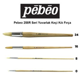 Pebeo 258R Seri Yuvarlak Uçlu Keçi Kılı Fırça