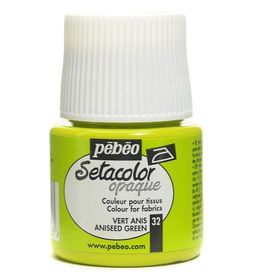 Pebeo 295 Vert Anis Setacolor Opaque 45 ml Kumaş Boyası