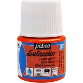 Pebeo 302 Setacolor Suede Effect Orange Zest Kumaş Boyası