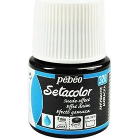 Pebeo 5576828 45 ml N:320 Anthracite Setacolor Suede Effect Kumaş Boyası