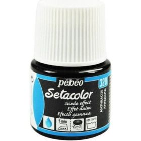 Pebeo 5576828 45 ml N:320 Anthracite Setacolor Suede Effect Kumaş Boyası