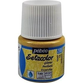 Pebeo 5576830 45 ml N:208 Gold Setacolor Glitter Kumaş Boyası