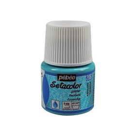 Pebeo 5576834 45 ml N:206 Turquoise Setacolor Glitter Kumaş Boyası