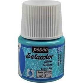 Pebeo 5576834 45 ml N:206 Turquoise Setacolor Glitter Kumaş Boyası
