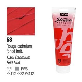 Pebeo 831-53 Dark Cadmium Red 100 ML Studio Akrilik Boya