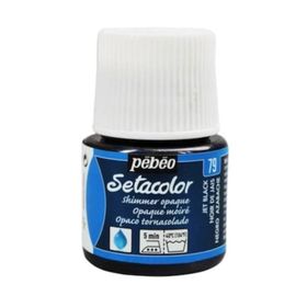 Pebeo 8750 45 ml N:79 Jet Black Setacolor Shimmer Parlak Opak Kumaş Boyası