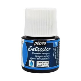 Pebeo 8750 45 ml N:79 Jet Black Setacolor Shimmer Parlak Opak Kumaş Boyası