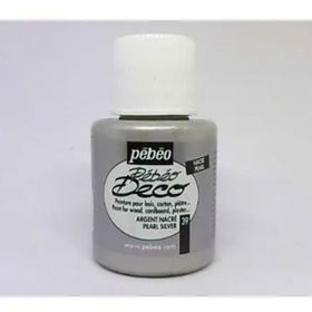 Pebeo Deco Argent Nacre Gümüş 110 ml Mat Tüm Yüzey Boyası