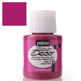 Pebeo Deco Su Bazlı 110 ml 58 Bright Pink Akrilik Ahşap Boyası