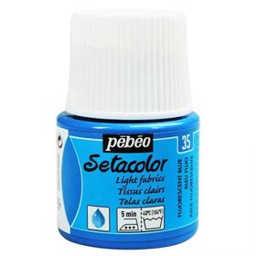 Pebeo Setacolor Light Fabrics Flouorescent Blue 35 45 ml Kumaş Boyası
