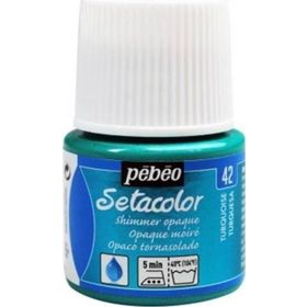 Pebeo Setacolor Metalik 42 Shimmer Turquoise Opak Kumaş Boyası