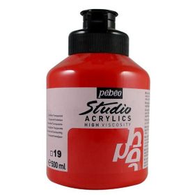 Pebeo Studio 19 Transparent Vermilion 500ml Akrilik Boya