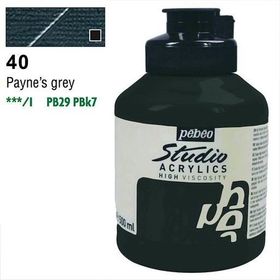 Pebeo Studio No:40 Paynes Grey 500ml Akrilik Boya
