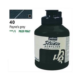 Pebeo Studio No:40 Paynes Grey 500ml Akrilik Boya