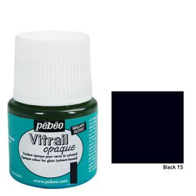 Pebeo Vitrail Black 5833 45 ml Cam Boyası