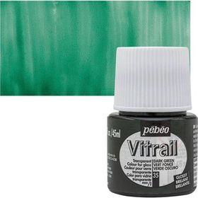Pebeo Vitrail Dark Green 35 45 ML Cam Boyası