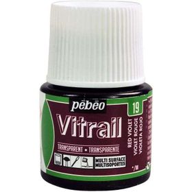 Pebeo Vitrail Red Violet 19 45 ml Transparan Cam Boyası