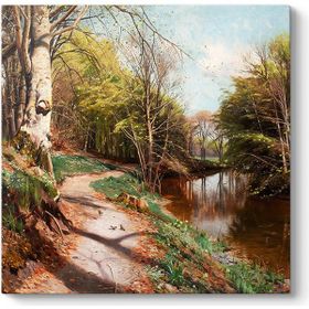 Peder Mork Monsted - Vesenny Landscape Tablosu