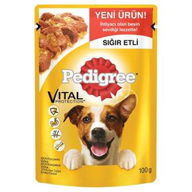 Pedigree 100 gr Sığır Etli Yaş Köpek Maması