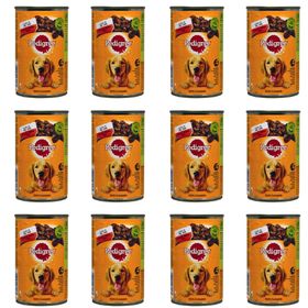 Pedigree 12x400 gr Biftekli Yaş Köpek Maması