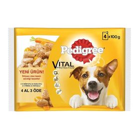 Pedigree Etli 4x100 gr Pouch Yaş Köpek Maması