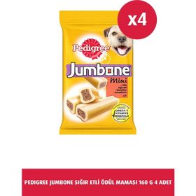 Pedigree Jumbone Mini Sigir Etli 4'lü 160 gr Köpek Ödülü Maması
