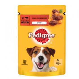 Pedigree Pouch 100 gr Sığır Etli ve Tavuklu Yetişkin Köpek Konservesi