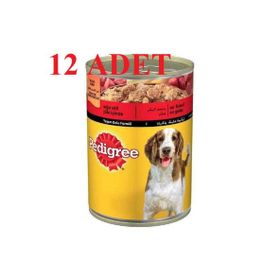 Pedigree Sığır Etli Biftekli 12x400 gr Konserve Köpek Mamasi
