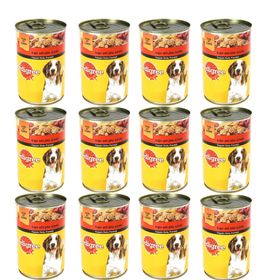 Pedigree Sığır Etli jöle İçinde 12x400 gr Yetişkin Köpek Konserve