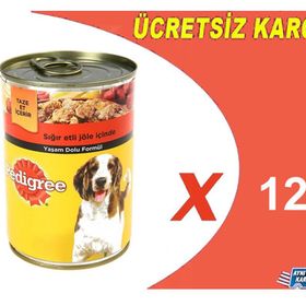 Pedigree Sığır Etli ve Biftekli 12x400 gr Yetişkin Köpek Konserve