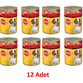 Pedigree Sığır Etli ve Biftekli 12x400 gr Yetişkin Köpek Konserve