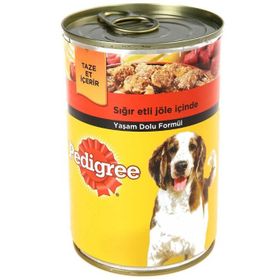 Pedigree Sığır Etli ve Biftekli 12x400 gr Yetişkin Köpek Konserve