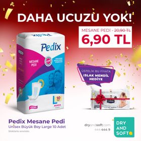 Pedix Unisex Büyük Boy 10 Adet Mesane Pedi