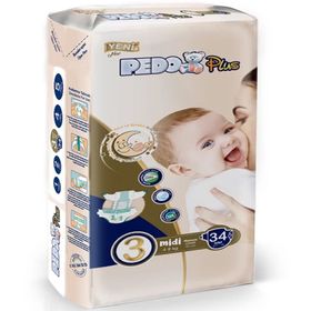 Pedo Plus No:3 Midi 34 Adet Bebek Bezi
